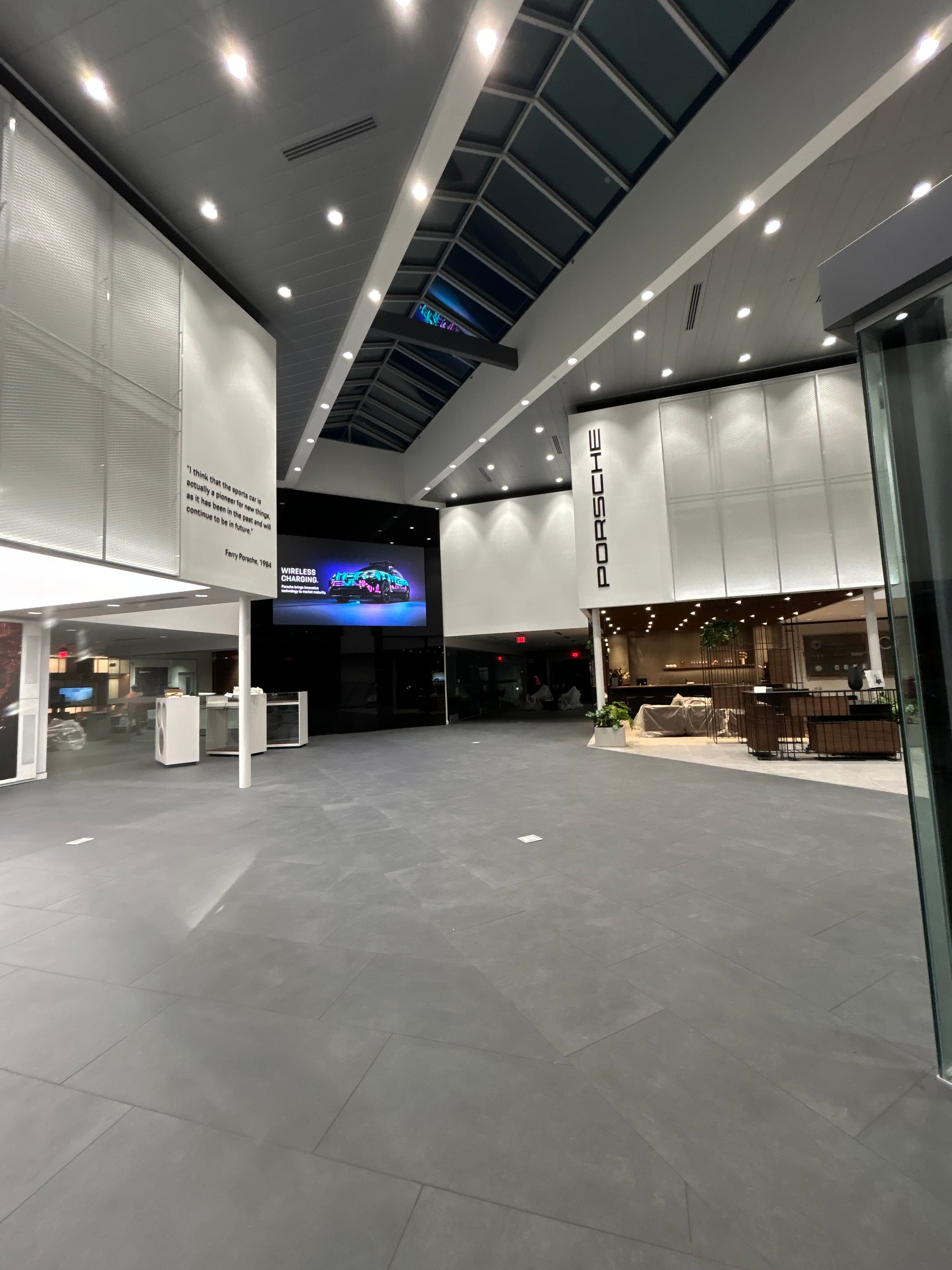 Porsche Dealership SLC commercial painting project in UT